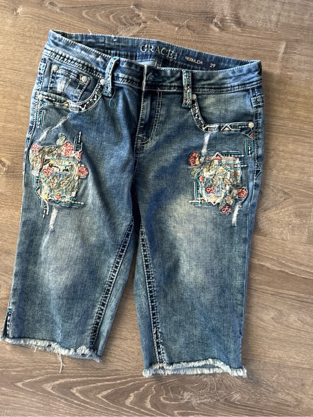 Grace in LA Bermuda Denim Shorts 2
